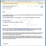 E-mail fraudulento a distribuir um documento fraudulento do Microsoft Office (exemplo 3)