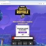 Fortnite V-Bucks Generator versão de aparência fraudulenta 3