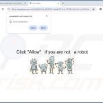 Exemplo de um sítio que utiliza um falso teste CAPTCHA para enviar spam de notificações do browser 5