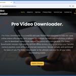 Pro Video Downloader adware página oficial