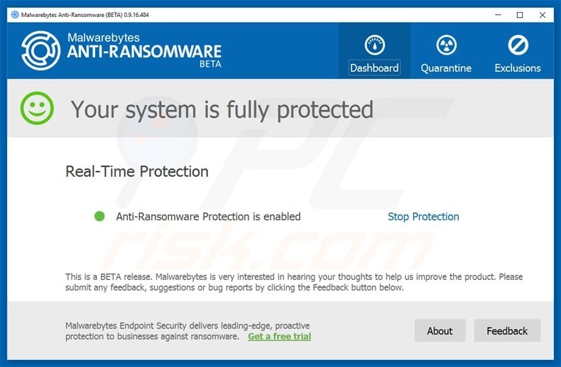 Anti-ransomware Malwarebytes