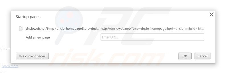  Removendo a página inicial dnsioweb.net do Google Chrome