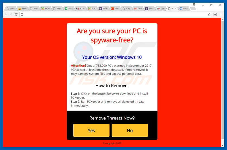 Segunda variante do esquema O seu computador pode ter um vírus!