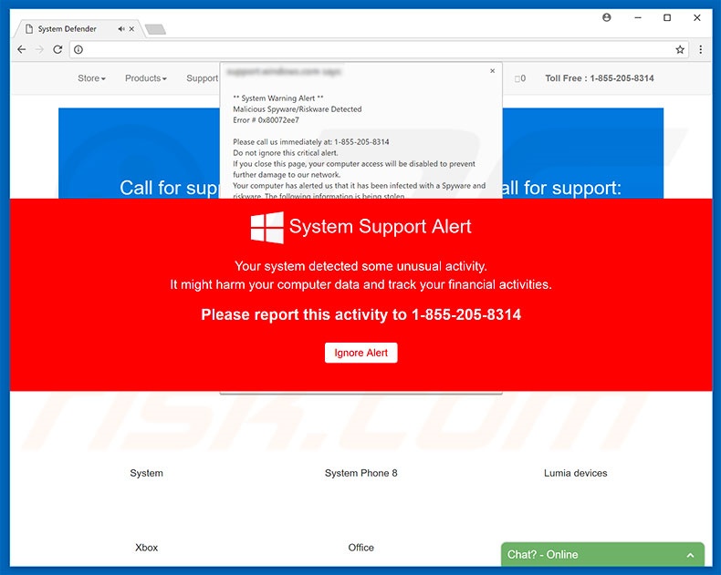 Fraude System Support Alert