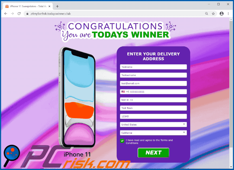 Congratulations You Are Todays Winner fraude gif