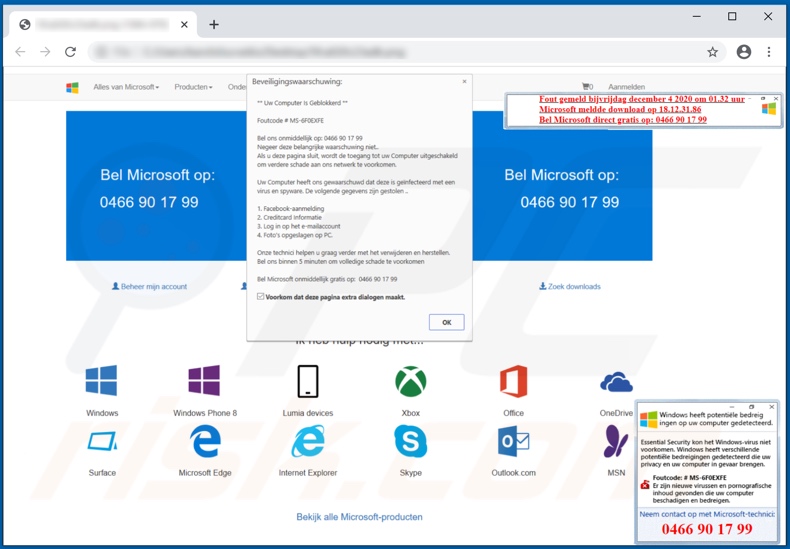 Error code # MS-6F0EXFE esquema de apoio técnico