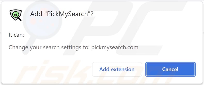 notificação do sequestrador de navegador pickmysearch