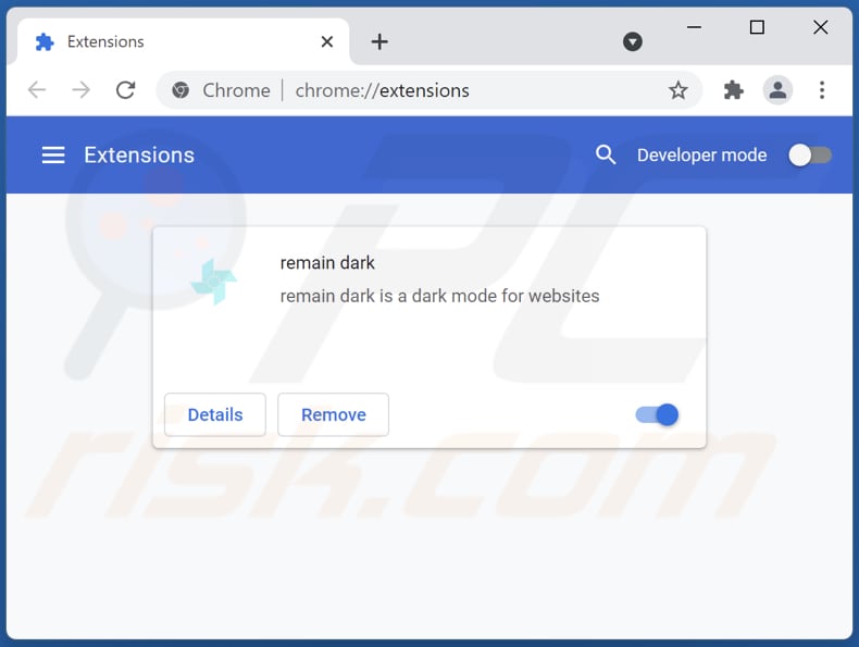 Remoção de 87nzaa.com das extensões relacionadas a Google Chrome 