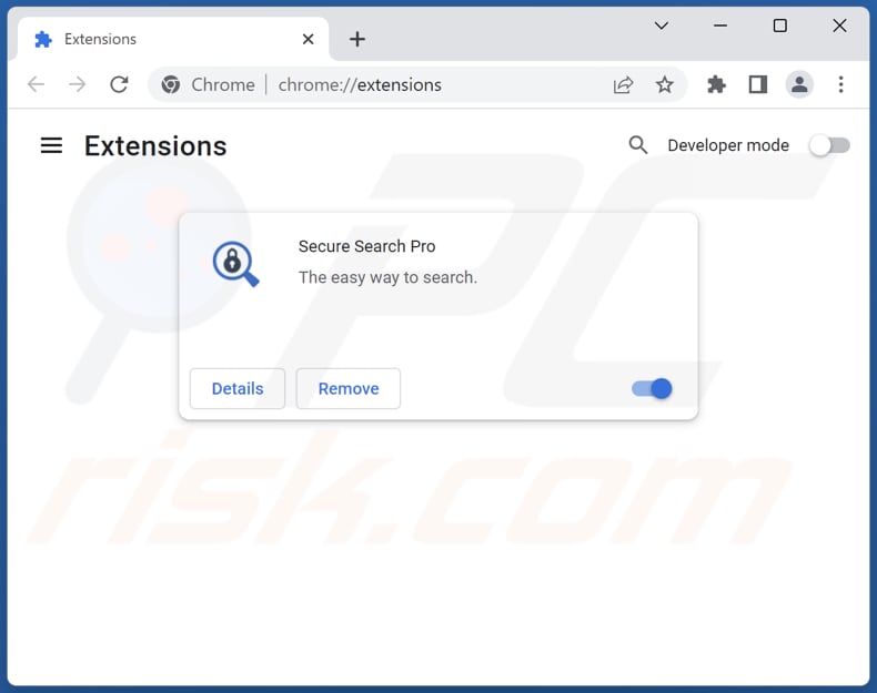 Remoção das extensões do Google Chrome relacionadas com o securesearch.pro