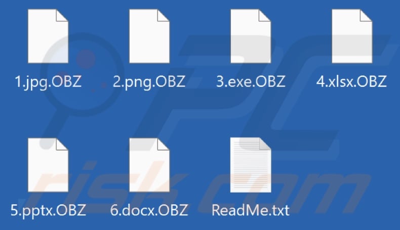 Ficheiros encriptados pelo ransomware OBZ (extensão .OBZ)