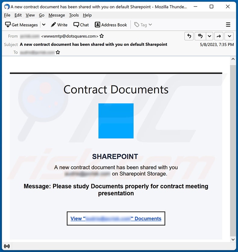 Contract Documents email fraude (2023-05-09)