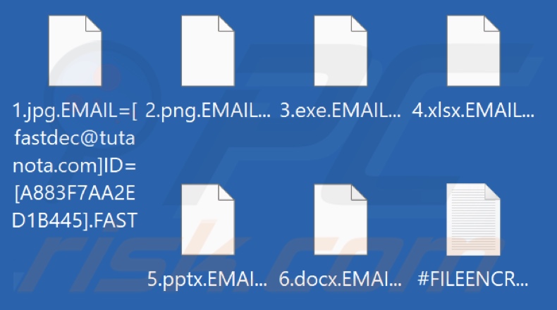 Ficheiros encriptados pelo ransomware FAST (extensão .FAST)