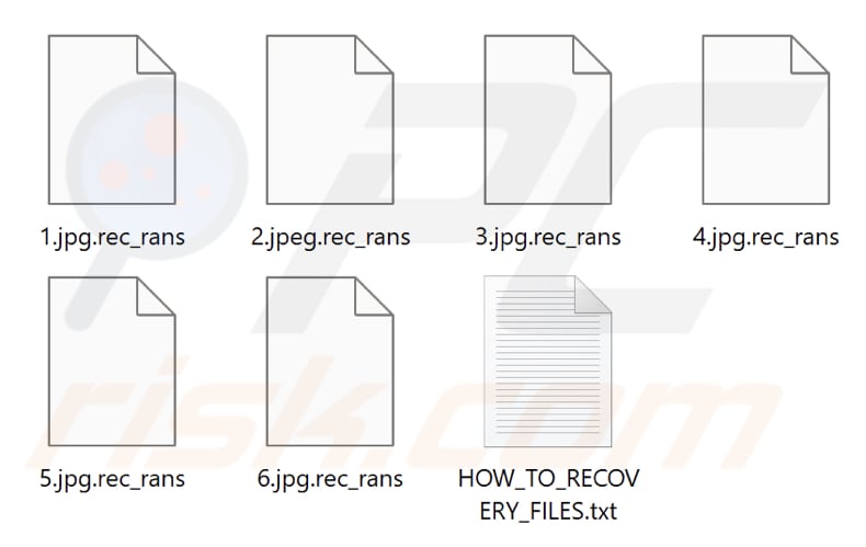 Ficheiros encriptados pelo ransomware Rec_rans (extensão .rec_rans)