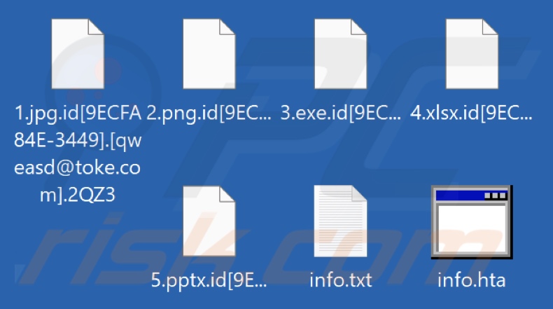 Ficheiros encriptados pelo ransomware 2QZ3 (extensão .2QZ3)