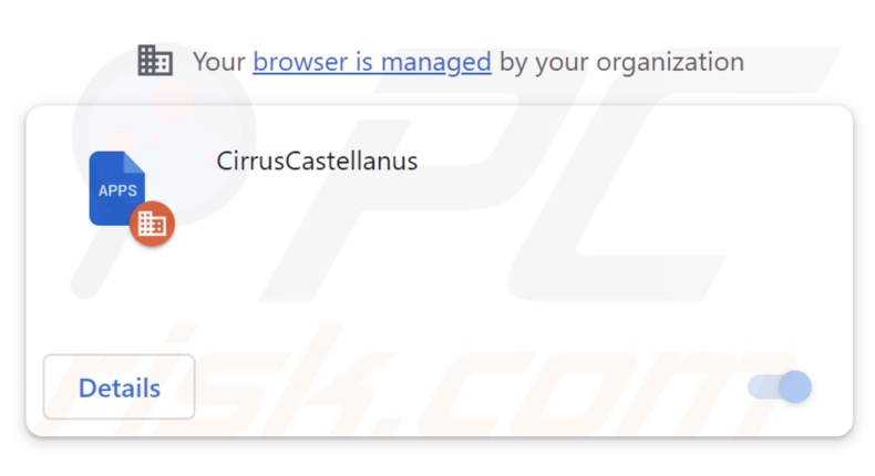 Extensão do navegador CirrusCastellanus