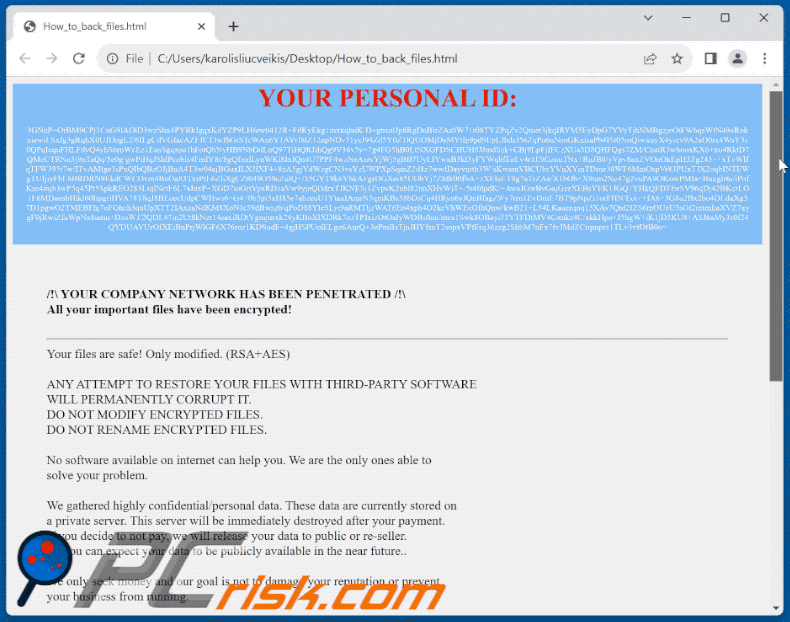 Nota de resgate do ransomware Crypto gif (How_to_back_files.html)