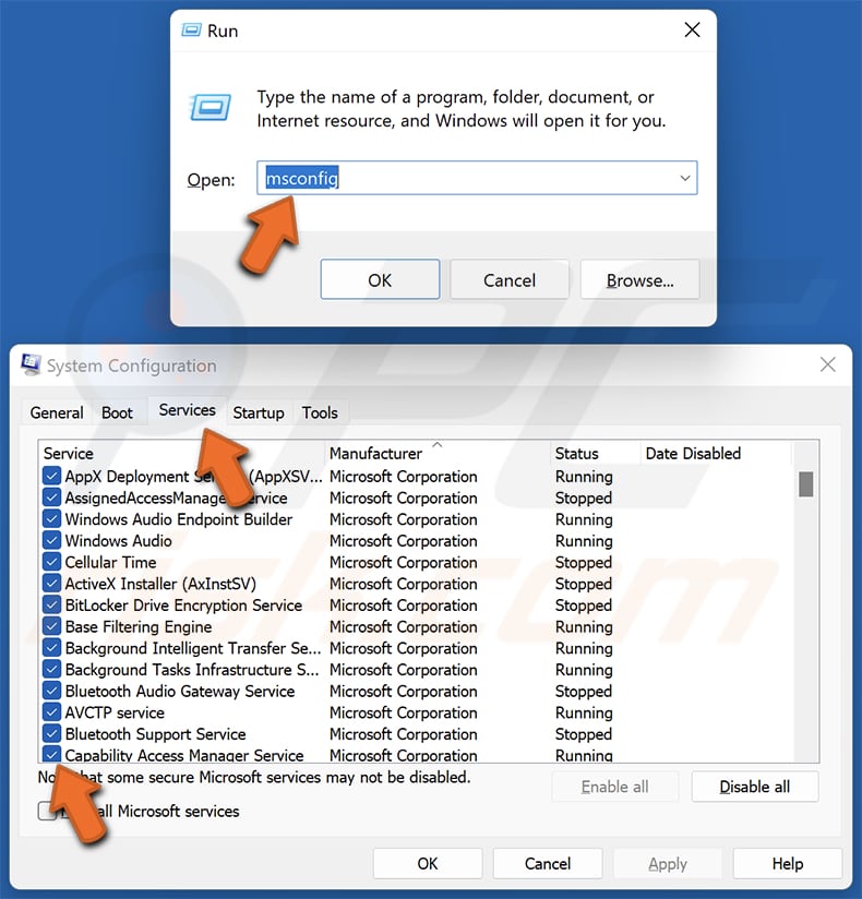 Remoção do redirect ook.gg dos processos do sistema