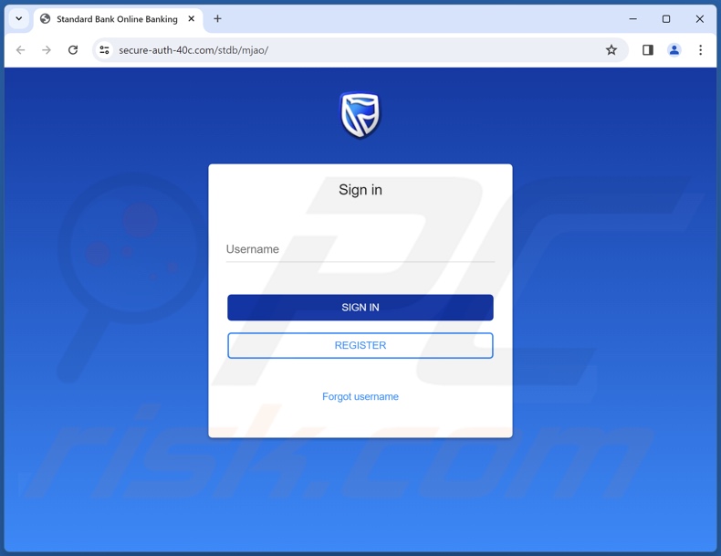 Standard Bank IT3(b) Policy e-mail fraudulento promovido site de phishing