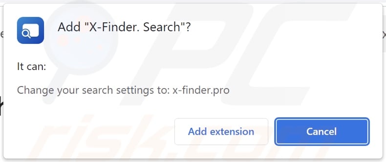 X-Finder. Search Sequestrador de navegador a pedir permissões