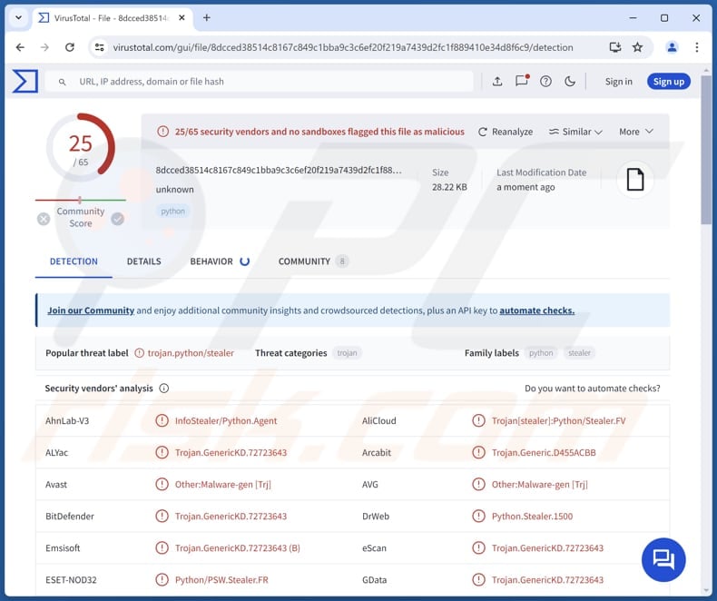 Braodo ladrão de informações