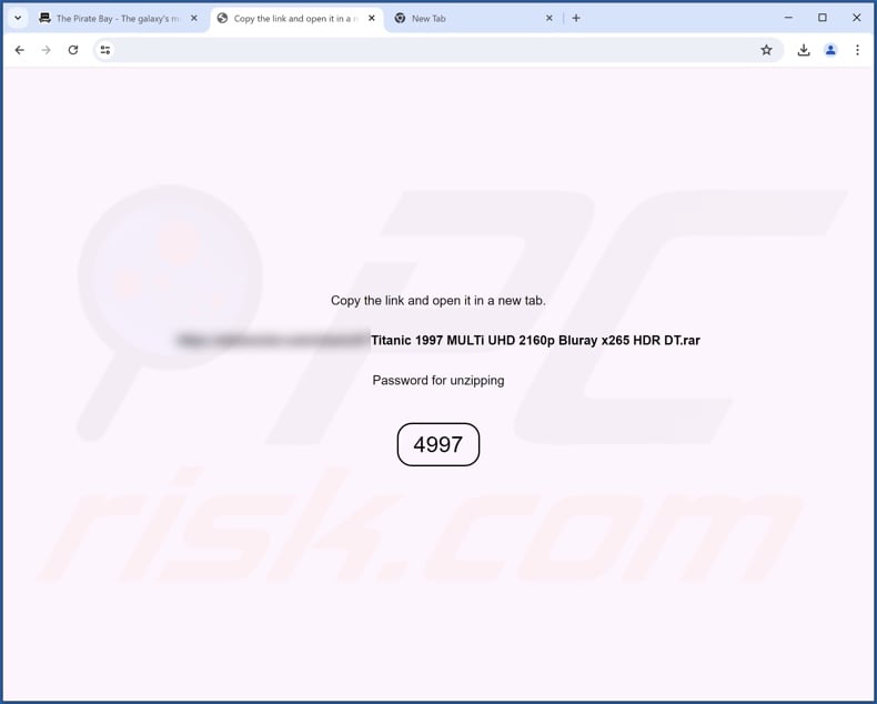 Site enganador que promove uma falsa extensão do Chrome para o Online Security