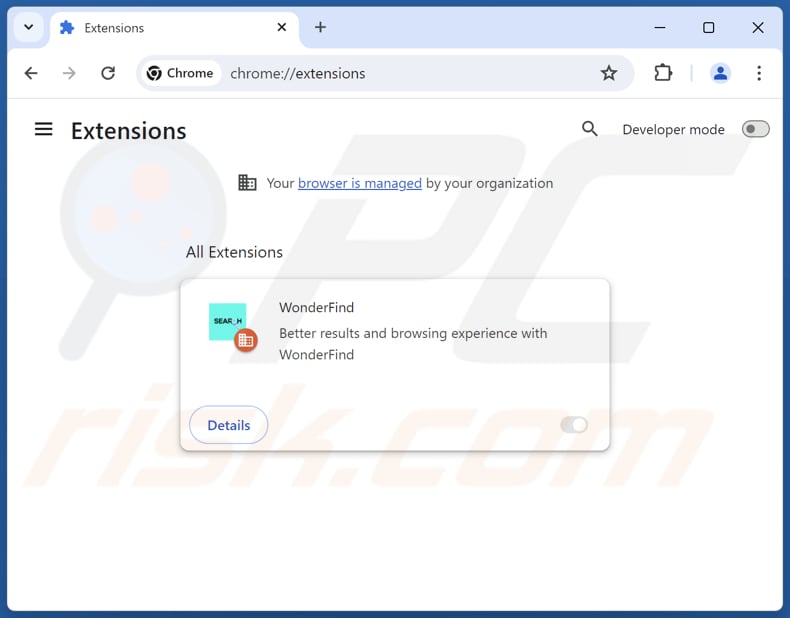 Remoção das extensões do Google Chrome relacionadas com o findflarex.com