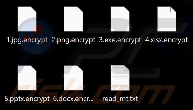 Ficheiros encriptados pelo ransomware Anonymous Arabs (extensão .encrypt)