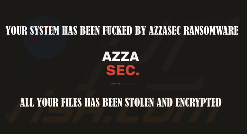 AzzaSec ransomware papel de parede