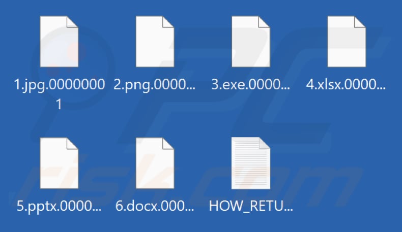 Ficheiros encriptados pelo El Dorado ransomware (extensão .00000001)