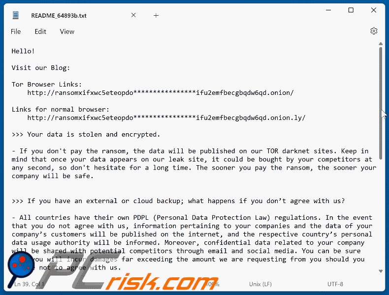 RansomHub ransomware nota de resgate (README_[string_aleatória].txt)