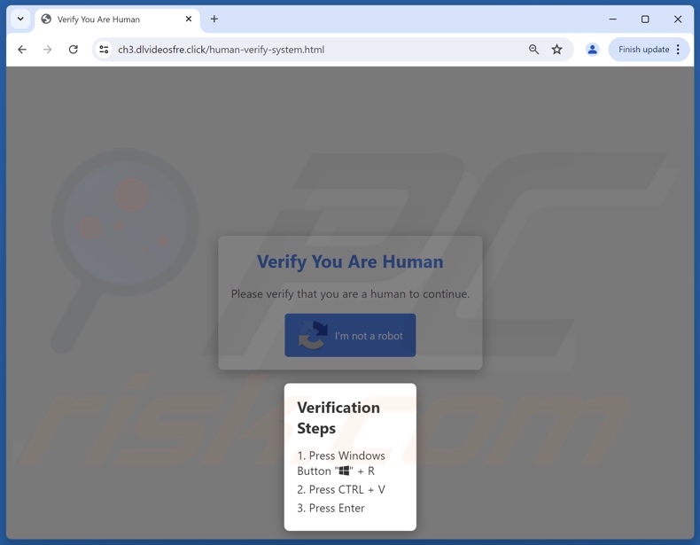 Verify You Are A Human (CAPTCHA) fraude