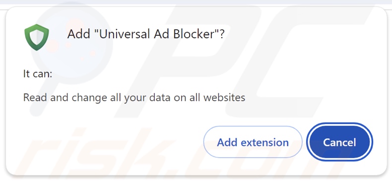 Universal Ad Blocker pedir várias permissões