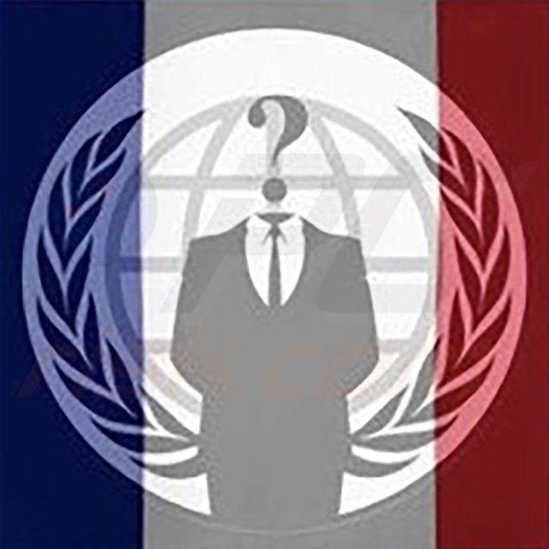 Anonymous France ransomware papel de parede