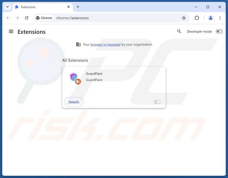 Remoção dos anúncios GuardFlare do Google Chrome passo a passo 2