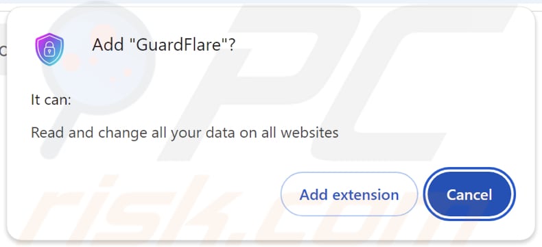 GuardFlare permissões de adware