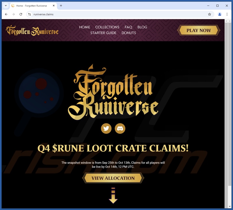 $RUNE Loot Crate Claims fraude