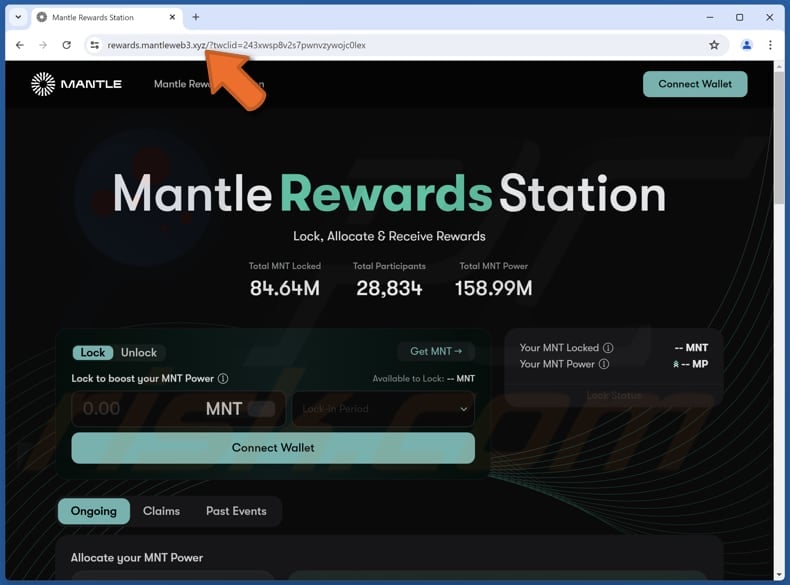 Mantle Rewards Station fraude