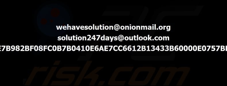 WeHaveSolution ransomware papel de parede