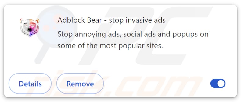 Adblock Bear - stop invasive ads permissões