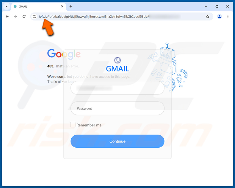 Site de phishing promovido através de correio eletrónico de spam com o tema da Aramex (2024-12-11)