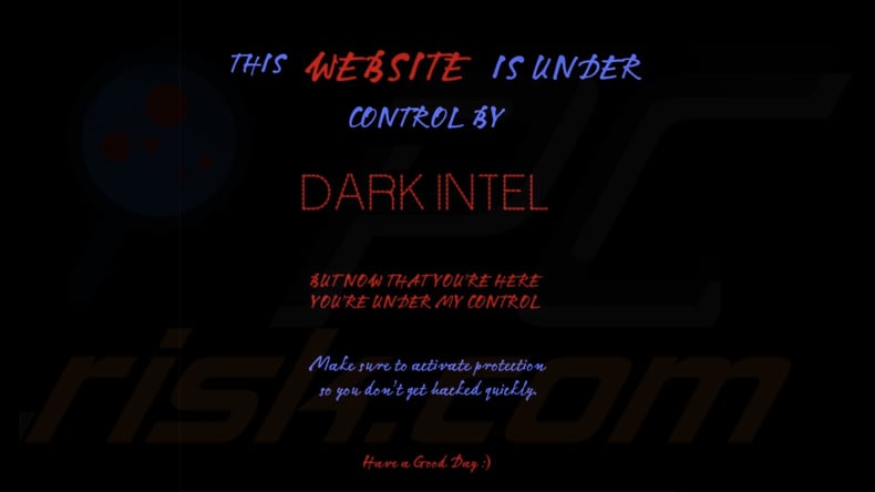 Dark Intel ransomware papel de parede