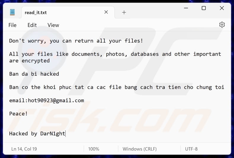 DarkN1ght ransomware ficheiro de texto (read_it.txt)