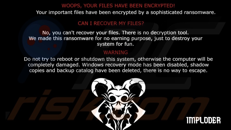 Imploder ransomware papel de parede