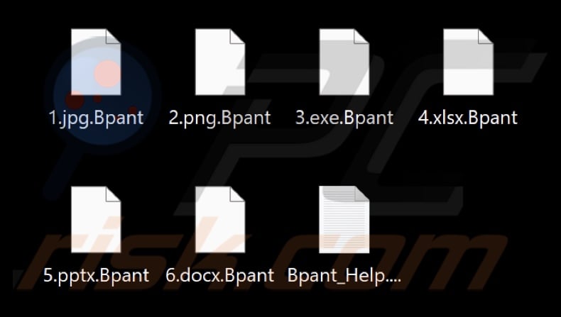 Ficheiros encriptados pelo ransomware BlackPanther (extensão .Bpant)