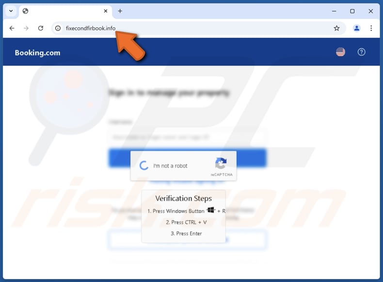 booking.com e-mail scam site enganoso