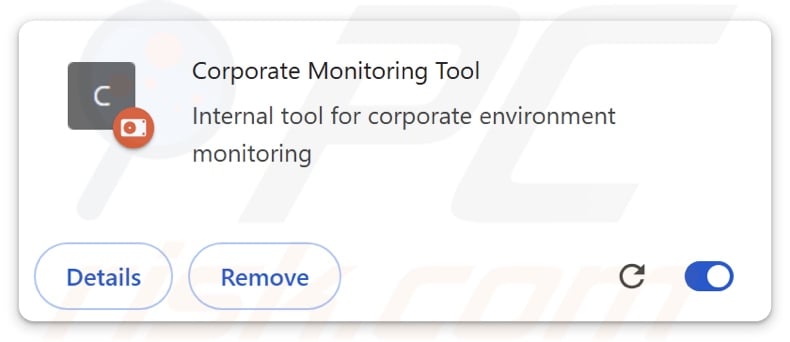 Corporate Monitoring Tool extensão do browser