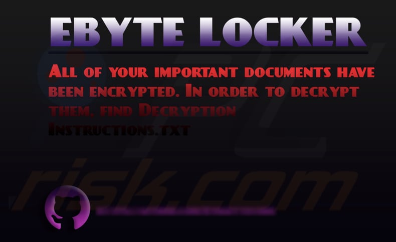 EByte Locker ransomware papel de parede