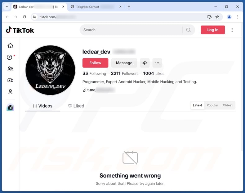 G700 Trojan de acesso remoto promovido no TikTok