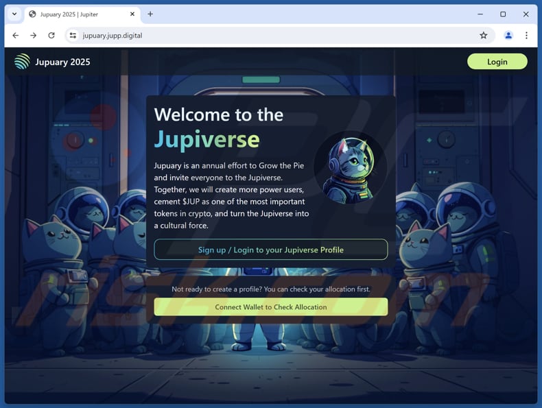 Jupiverse Wallet Connection fraude