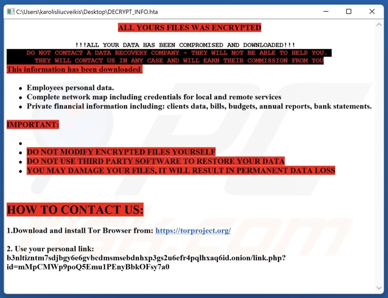 CmbLabs ransomware nota de resgate (DECRYPT_INFO.hta)